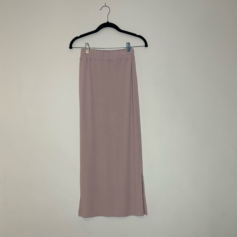 HODOO Hand Sewn Pastel Peach Stretch Pencil Skirt Size XS